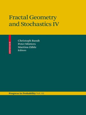 cover image of Fractal Geometry and Stochastics IV